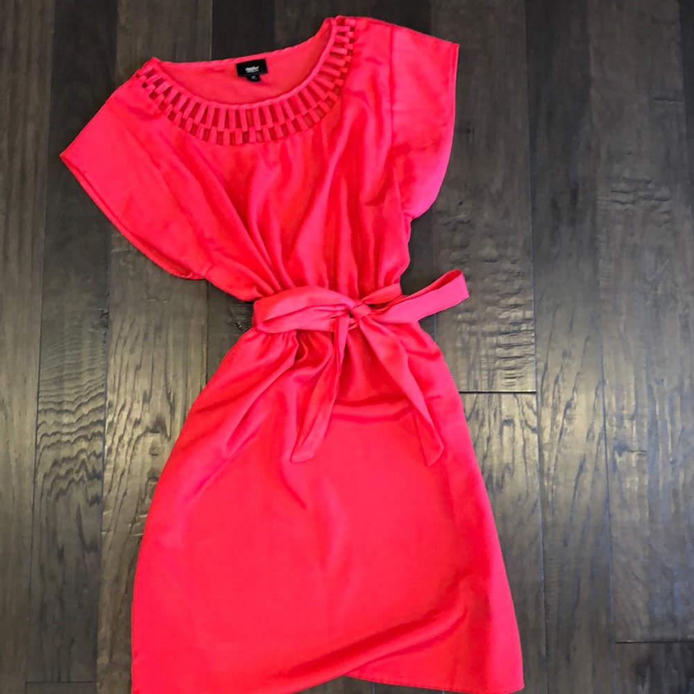Mossimo tie waist red dress